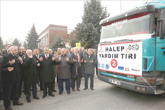  Halep ve Musul´a 12 TIR yardım malzemesi 