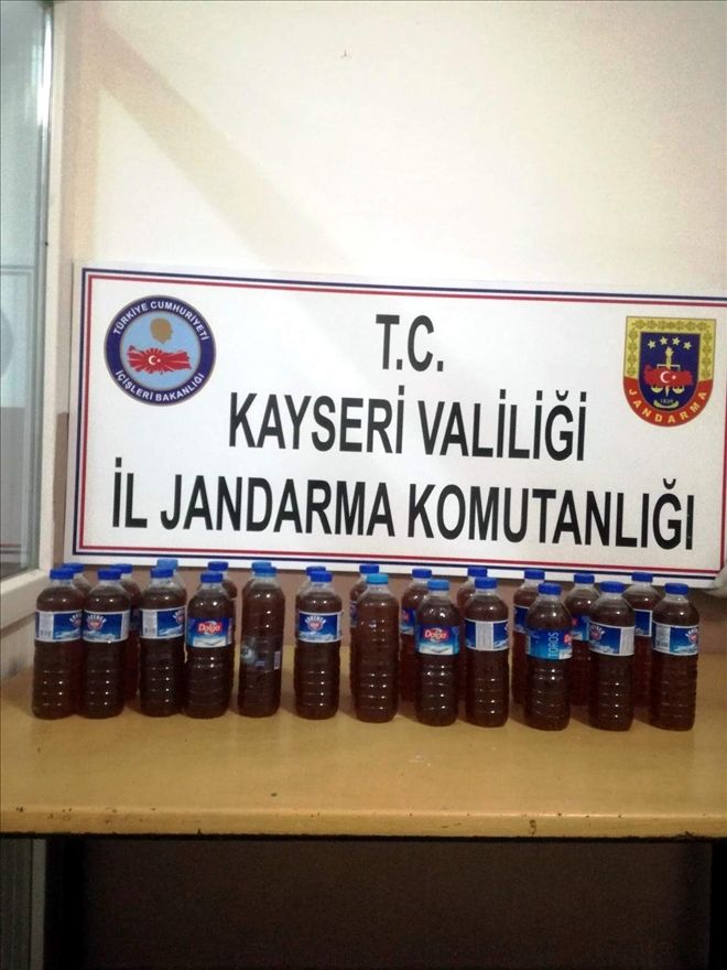 Kayseri´de 12 litre sahte boğma rakı ele geçirildi 