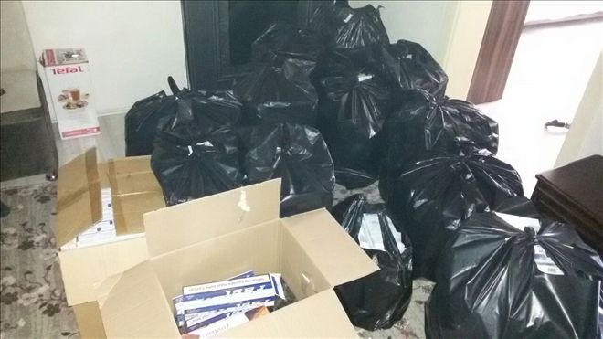 6 bin 550 paket sigara ele geçirildi