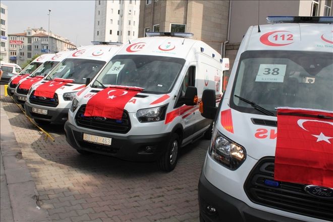 Kayseri´de 5 yeni ambulans hizmet verecek