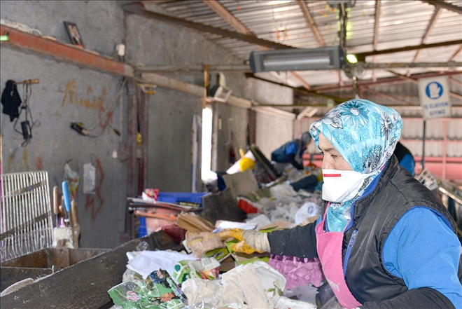 Melikgazi´de ayrıştırılmış çöpler toplanıyor 