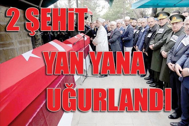 2 ŞEHİT YAN YANA UĞURLANDI