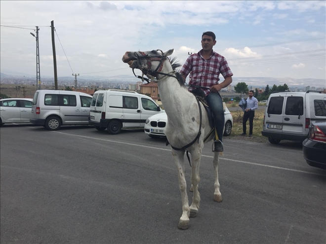 Oy kullanmaya at üzerinde geldi 