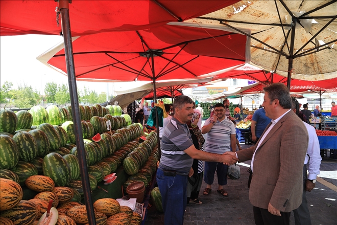 Başkan Palancıoğlu, pazar esnafıyla buluştu 