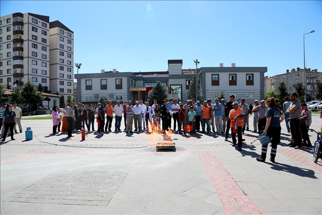 Talas Belediyesinde Yangın Tatbikatı 