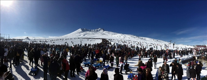 Erciyes´i sezon başından bu yana 62 ilin nüfusundan fazla kişi ziyaret etti 