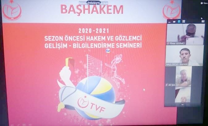  Ekim ayı voleybol hakem ve gözlemcisi toplantısı online yapıldı