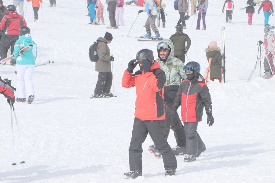 Erciyes’te hafta sonu yoğunluğu