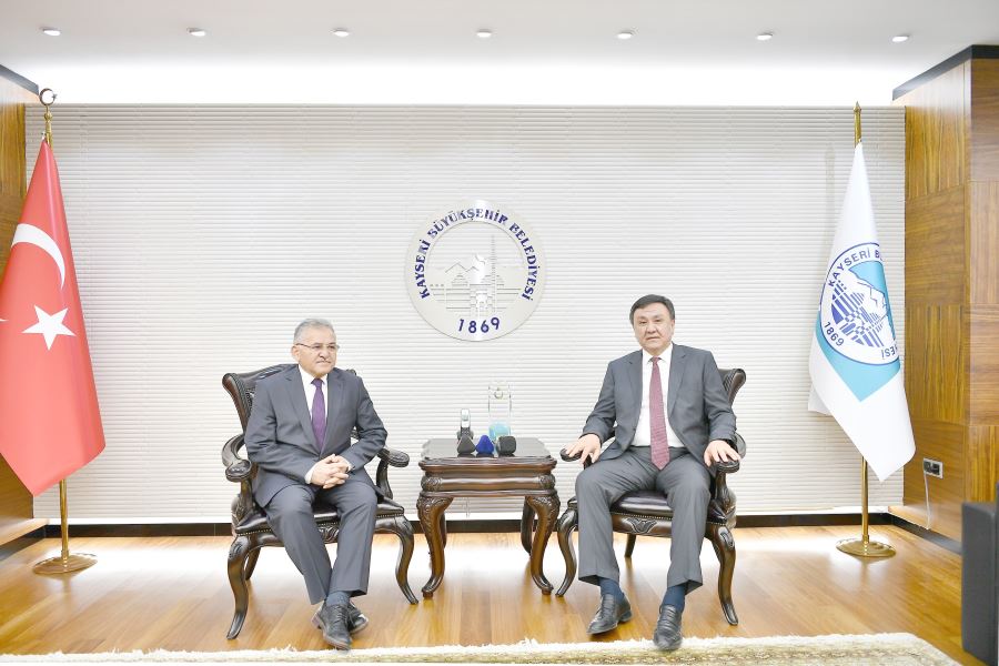 Kırgızistan’ın Ankara Büyükelçisi Ömüraliyev, Başkan Büyükkılıç’ı ziyaret etti 