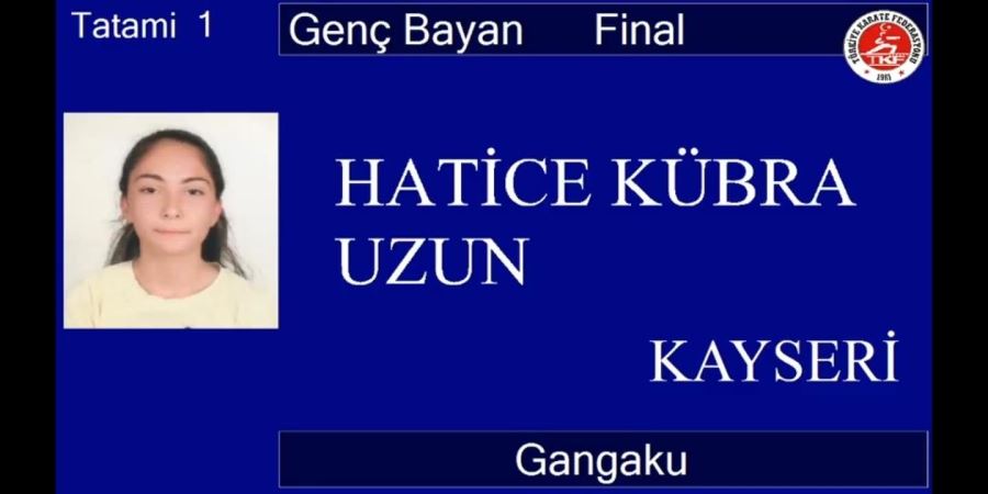 Hatice Kübra Uzun Online Kata Şampiyonasında birinci oldu