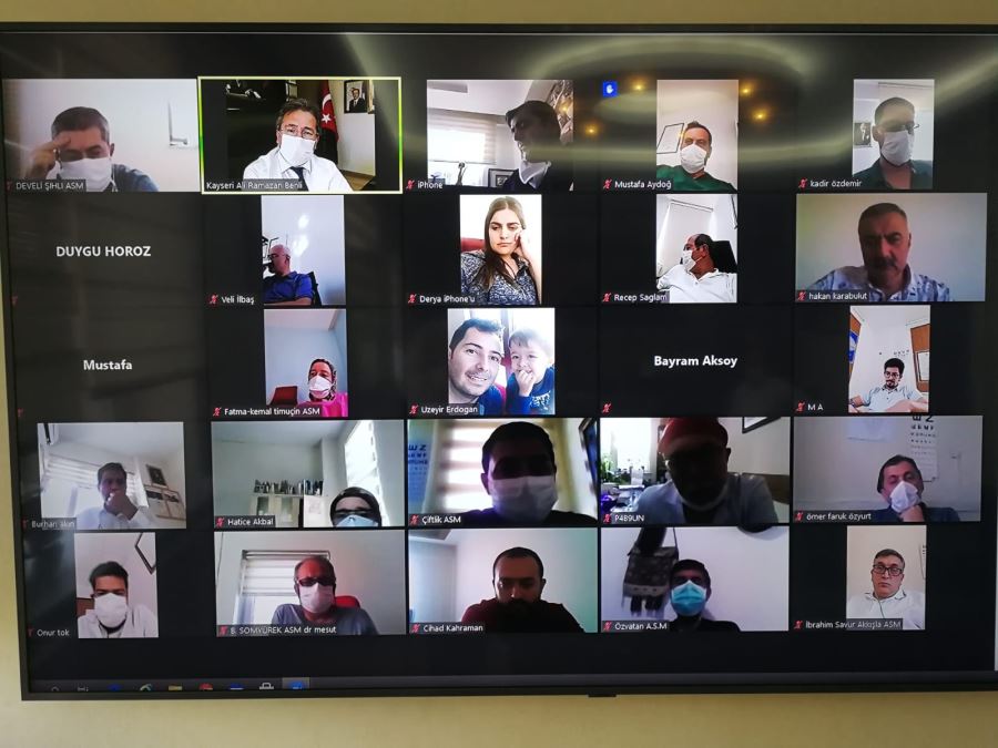  İl Sağlık Müdürü Benli, Aile Hekimleri ile Videolu Telekonferans Toplantısı Yaptı