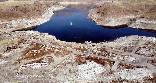 (Özel) Kayseri’de kuraklık arttı, Yamula Barajı’nda su seviyesi iyice azaldı