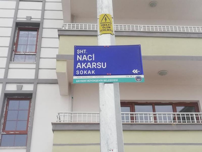 Tomarzalı Şehit Polis Naci Akarsu’nun adı sokağa verildi
