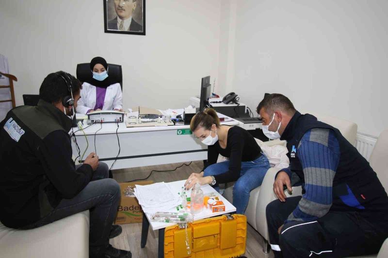 Hacılar Belediyesi personeline sağlık taraması yapıldı
