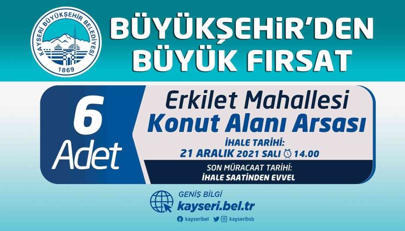 Büyükşehir’den konut arsası ihalesi
