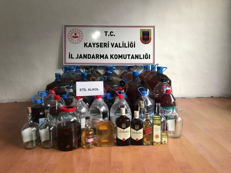 Jandarmadan kaçak içki operasyonu: 1 gözaltı
