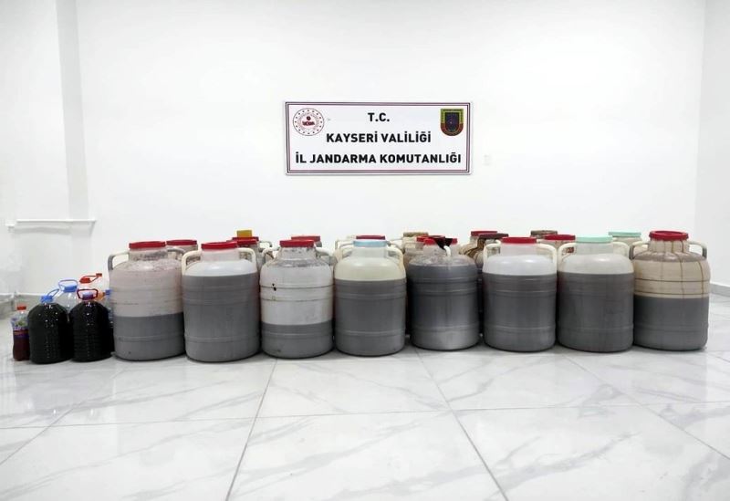 Kayseri’de 495 litre kaçak alkol ele geçirildi

