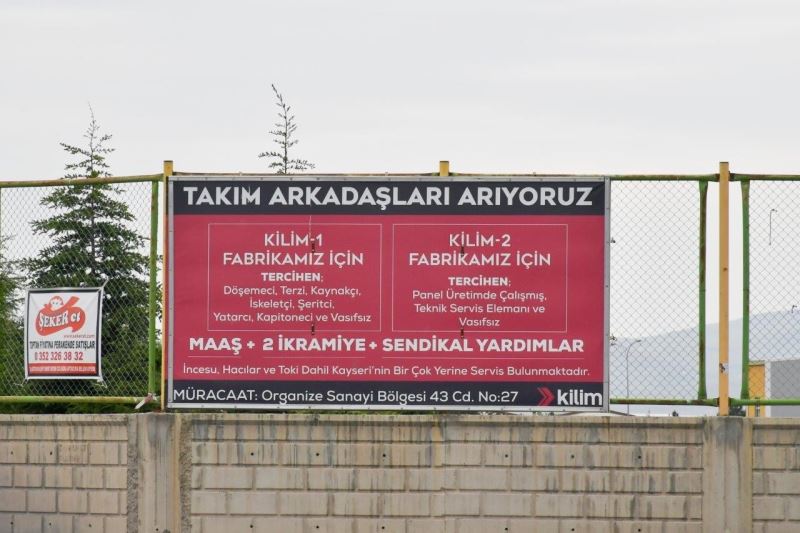 Nursaçan: “Kayseri OSB’de pek çok fabrika eleman arıyor”
