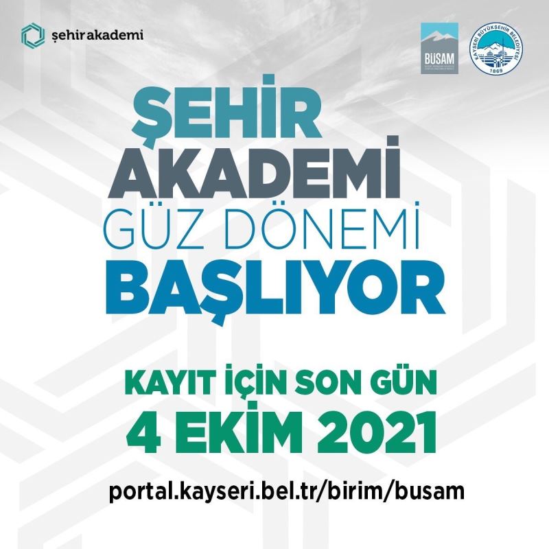 Şehir Akademi güz dönemi başlıyor
