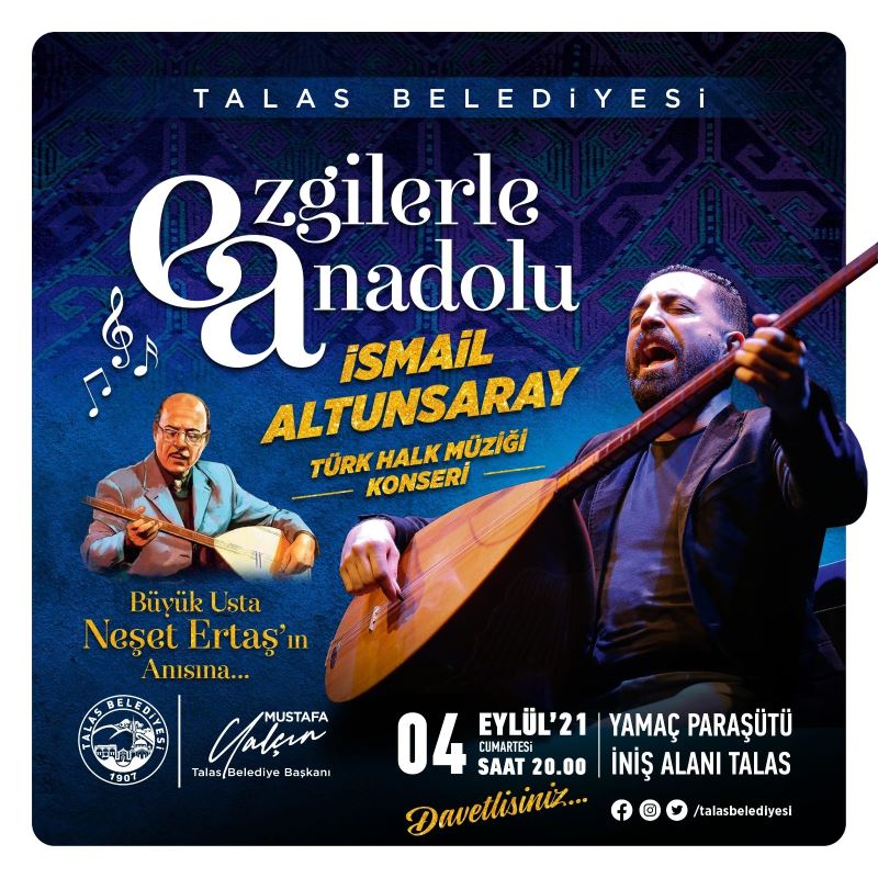 Talas’ta İsmail Altunsaray konseri
