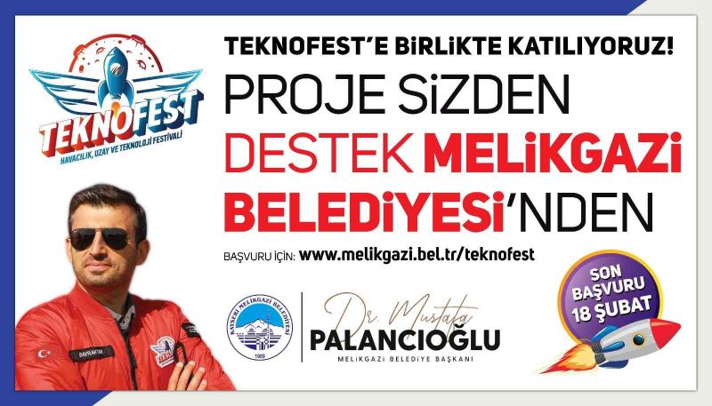 Proje gençlerden destek Melikgazi’den
