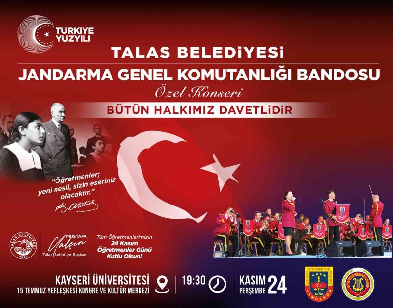 Talas’ta Jandarma Konseri heyecanı

