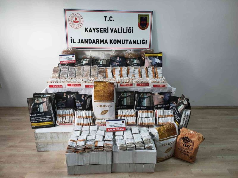 Kayseri’de 33 bin 400 adet dolu makaron ele geçirildi
