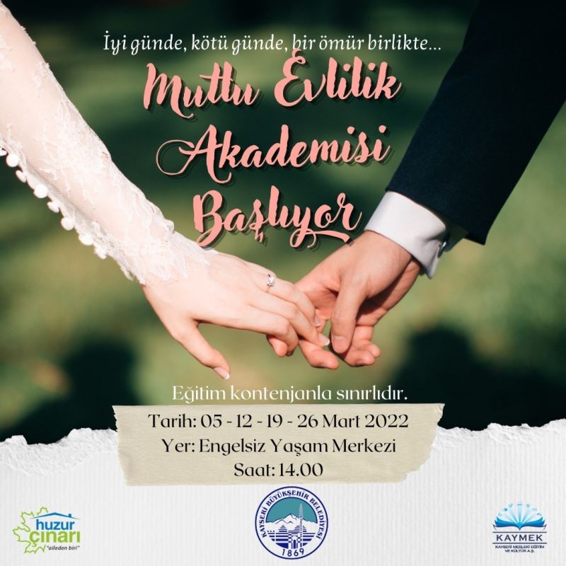 Büyükşehir’in ’Mutlu Evlilik Akademisi’ başlıyor
