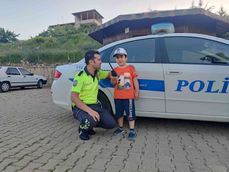 Minik Serdar Utku’nun polislik hayali gerçek oldu
