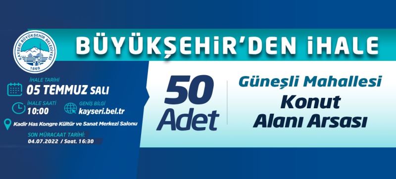 Büyükşehir’den ihale
