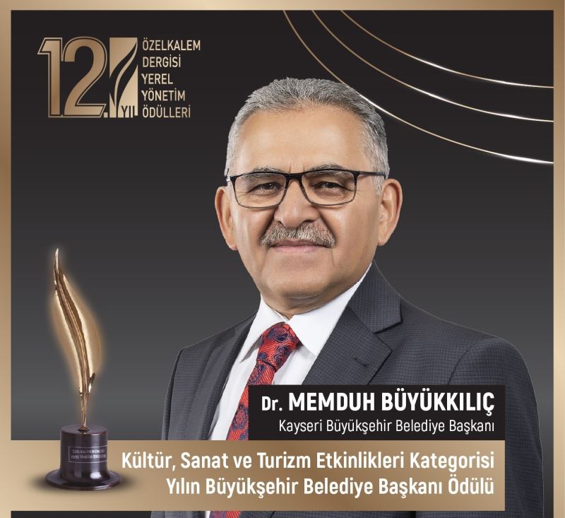 Başkan Büyükkılıç, 2 ayrı proje ile ’Yılın Belediye Başkanı’ ödülüne layık görüldü

