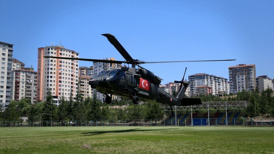 Kayseri’de bayram öncesinde helikopter destekli trafik denetimi