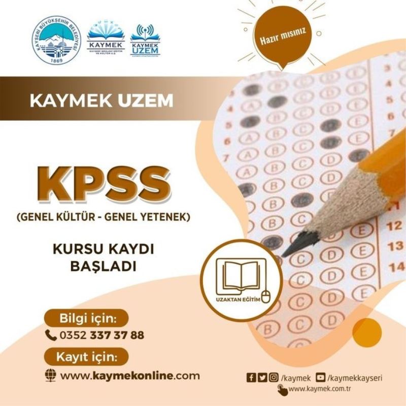 Büyükşehirden KPSS adaylarına ücretsiz kurs desteği
