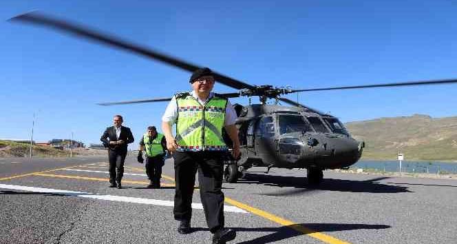 Helikopterli trafik denetimde 539 araç kontrol edildi