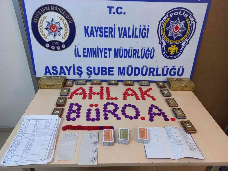 Kayseri’de ‘kumar’ operasyonu: 13 gözaltı
