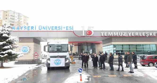 Kayseri Üniversitesi’nden deprem bölgesine yardım eli