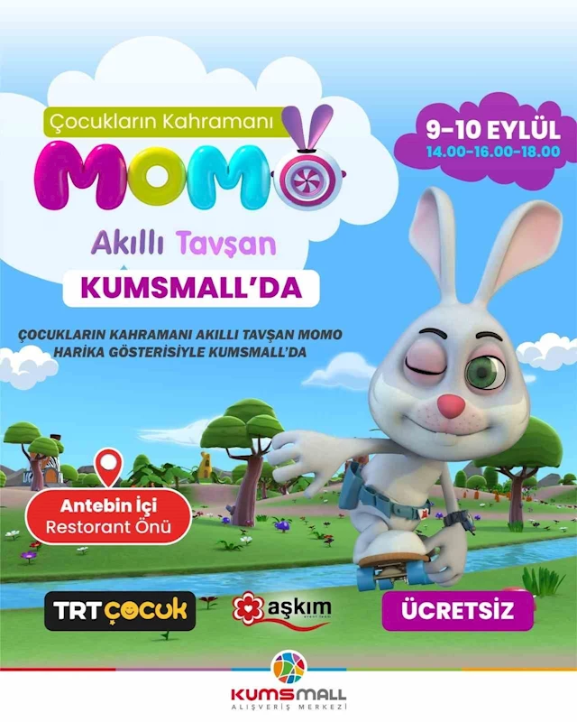 Akıllı tavşan Momo, KumsMall AVM’ye geliyor
