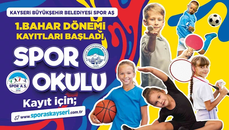 Büyükşehir Spor AŞ 1’inci bahar dönemi spor okulları kayıtları başladı
