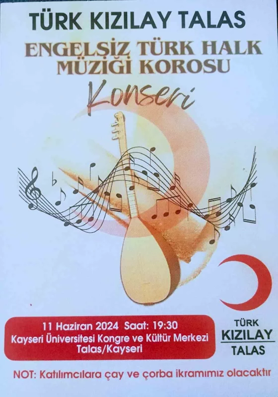 Kızılay’dan ‘Engelsiz Türk Halk Müziği Korosu’ konseri
