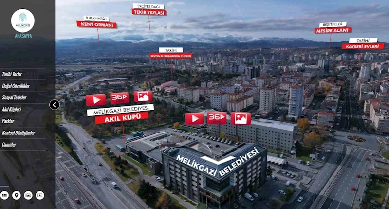 “Melikgazi 360” ile Melikgazi’yi keşfetmek çok kolay
