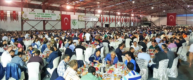 Kayseri Şeker çalışanları iftar programında bir araya geldi 