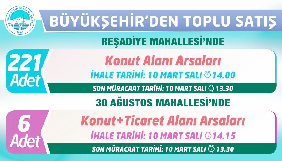 Kayseri Büyükşehir Belediyesi İhale