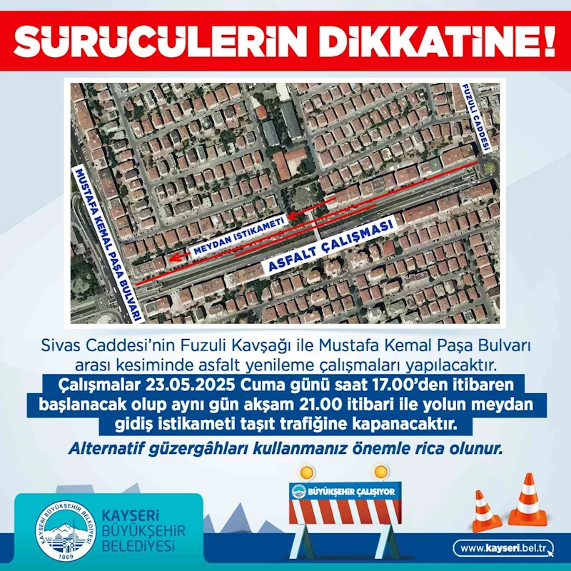 Büyükşehirden sürücülere ‘asfalt yenileme’ duyurusu
