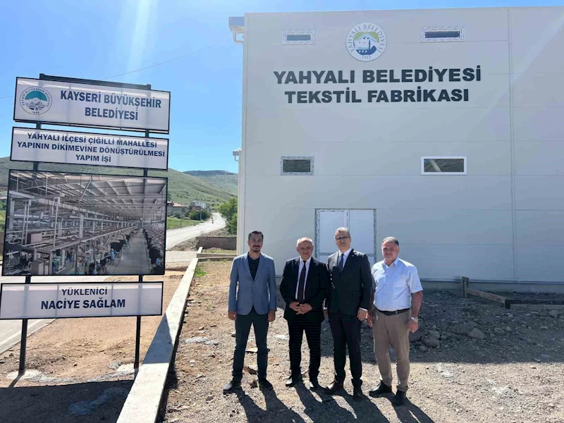 Kayseri Büyükşehir; Yahyalı’da 6 milyon TL’lik tekstil atölyesi yatırımına başladı
