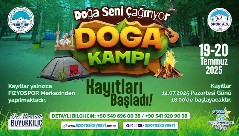 Büyükşehirin kampı ile doğa Kayserilileri çağırıyor

